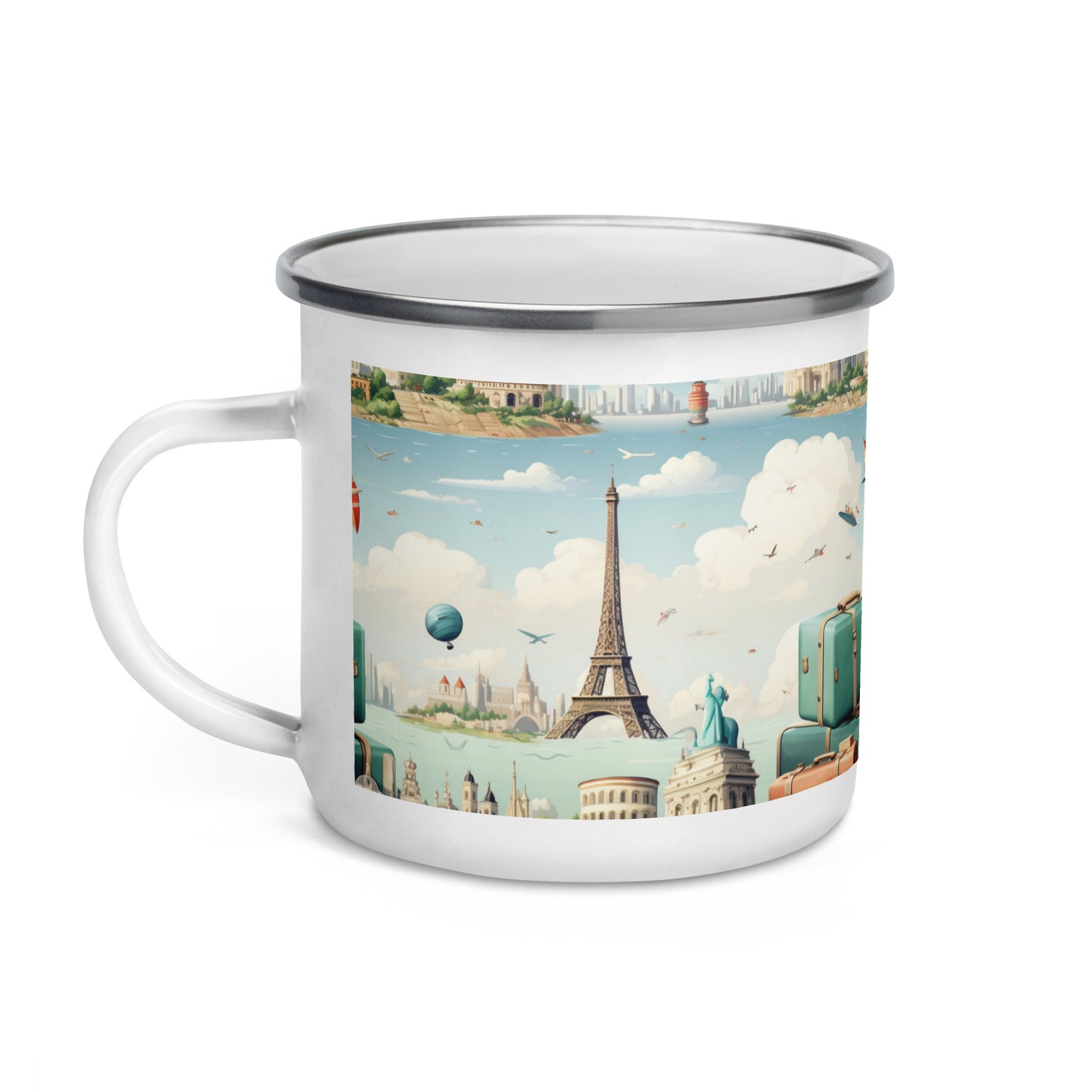 Wanderlust Adventure: Travel Inspired Coffee Mug - Maps and Explorers for the Digital Nomad's Journey