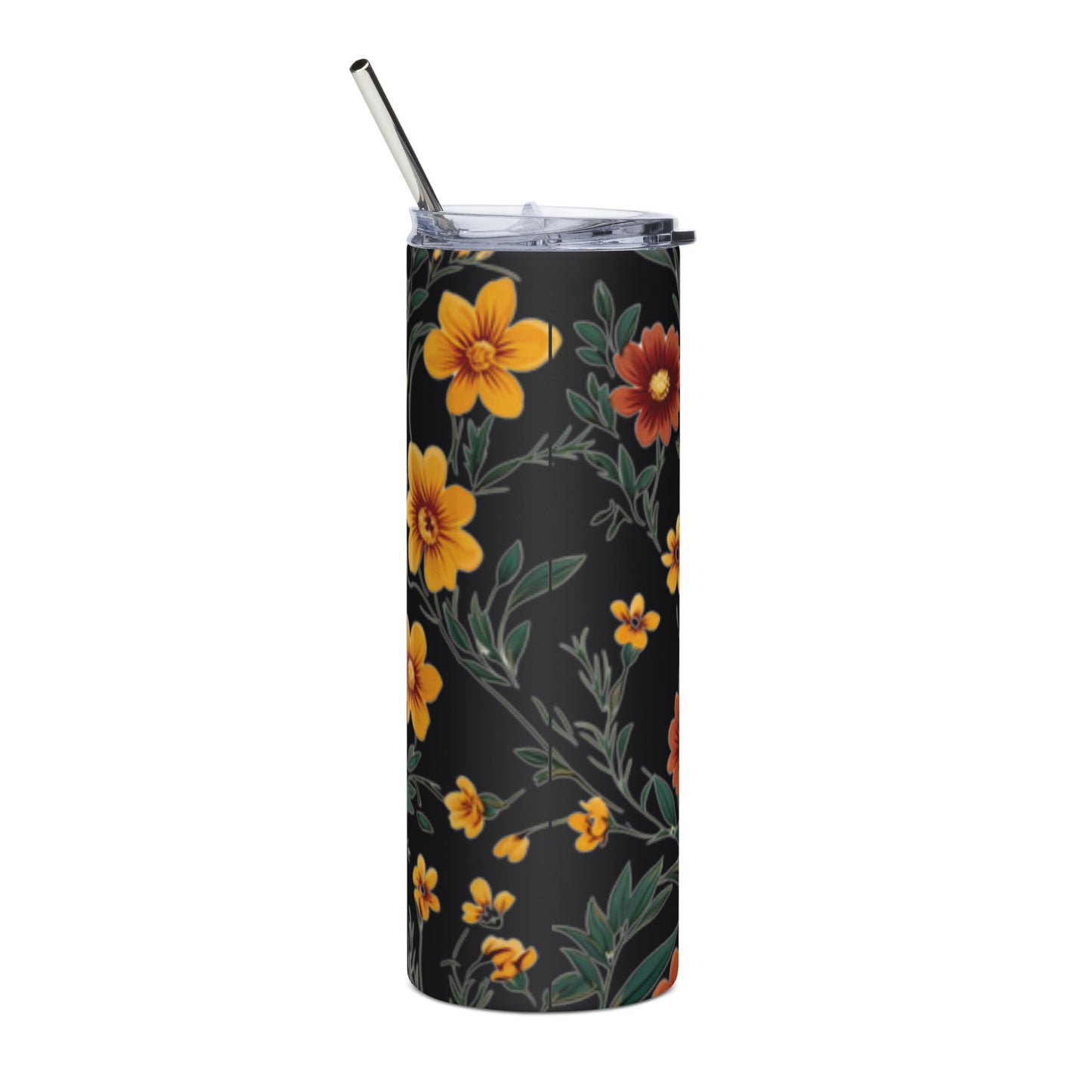 Floral Elegance Tumbler: Carry a Garden of Blooms with You - Vibrant Floral Drinkware