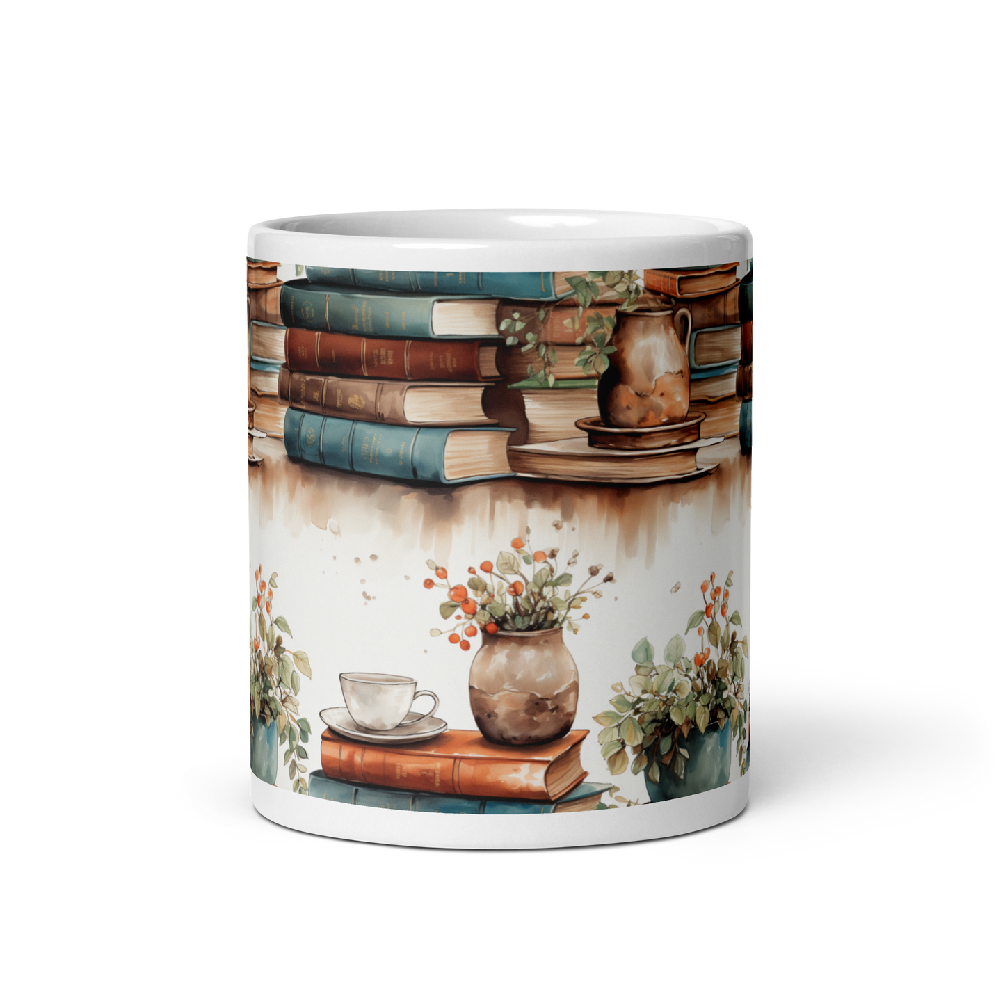 Bookworm's Retreat: Cozy Nook Coffee and Books Mug - Floral Delights for Literary Escapes