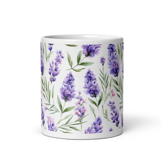 Lavender Dreams: Floral Colors Coffee Mug - Serene Tones for Soothing Sips