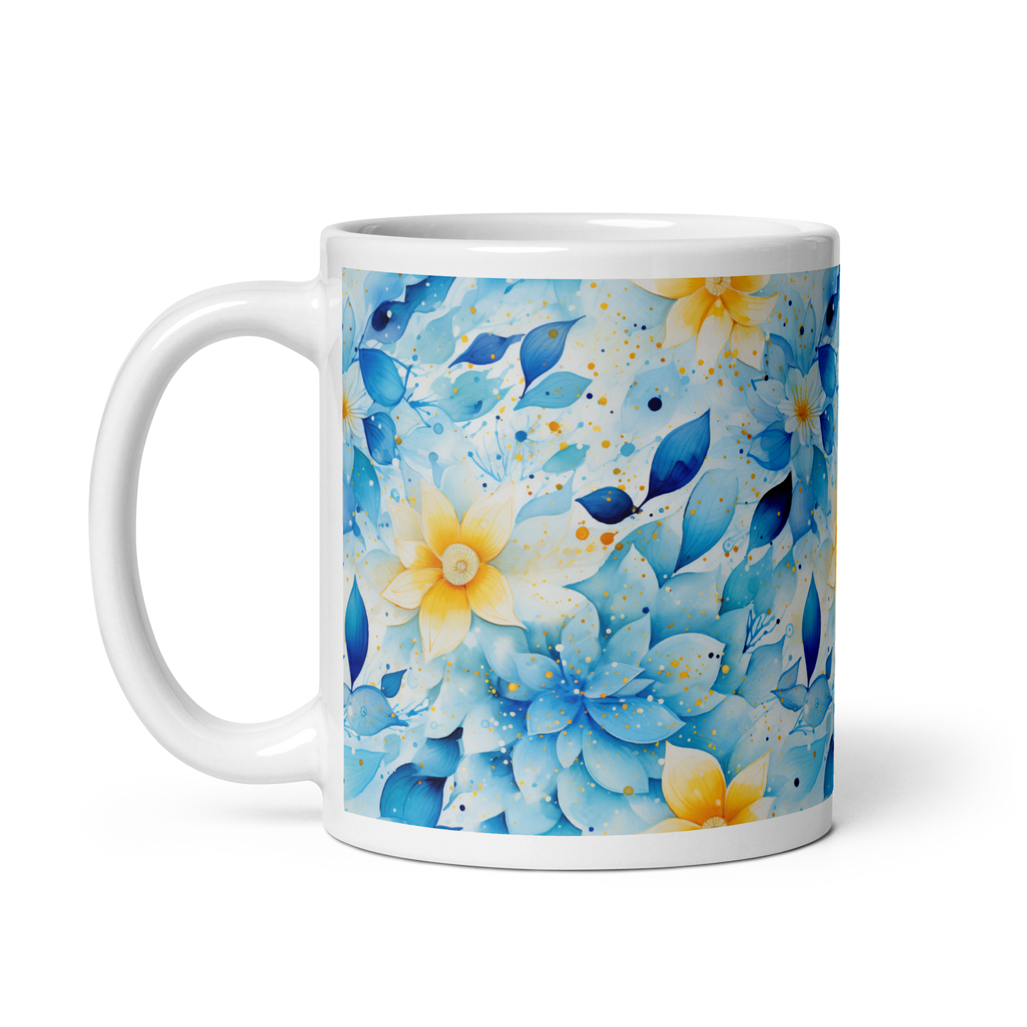 Whimsical Blossoms: Floral Coffee Mug - Embrace the Playful Beauty of Flowers