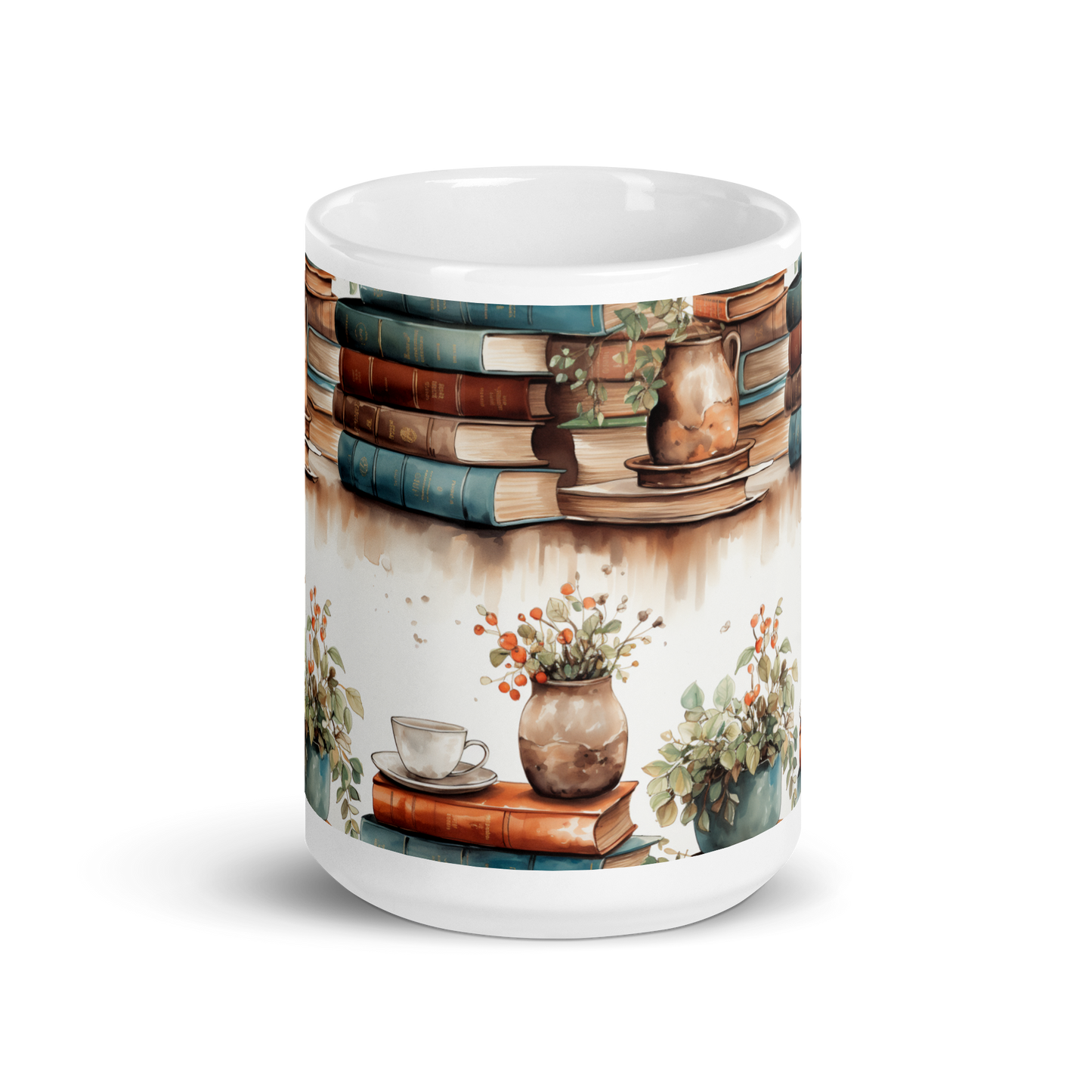 Bookworm's Retreat: Cozy Nook Coffee and Books Mug - Floral Delights for Literary Escapes