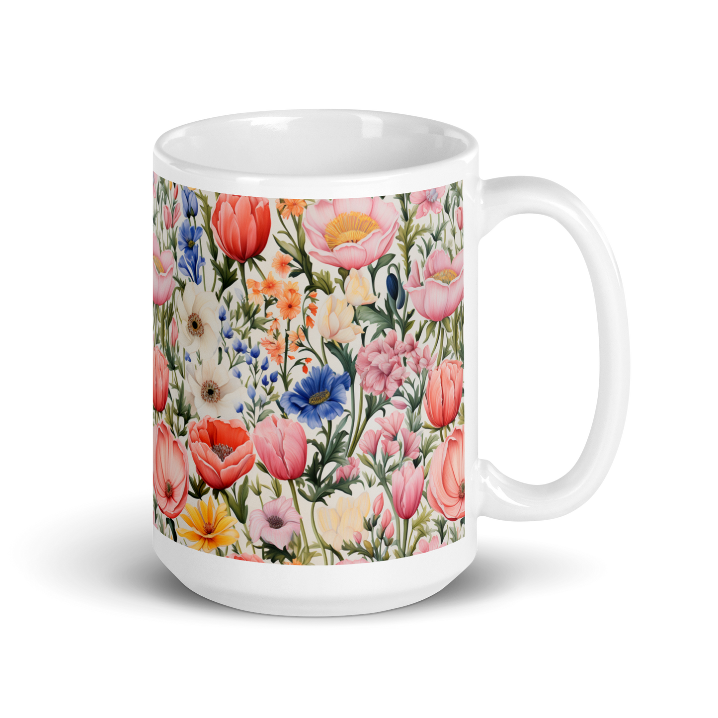 Enchanting Blooms: Blooming Garden Floral Coffee Mug - Embrace the Beauty of Nature