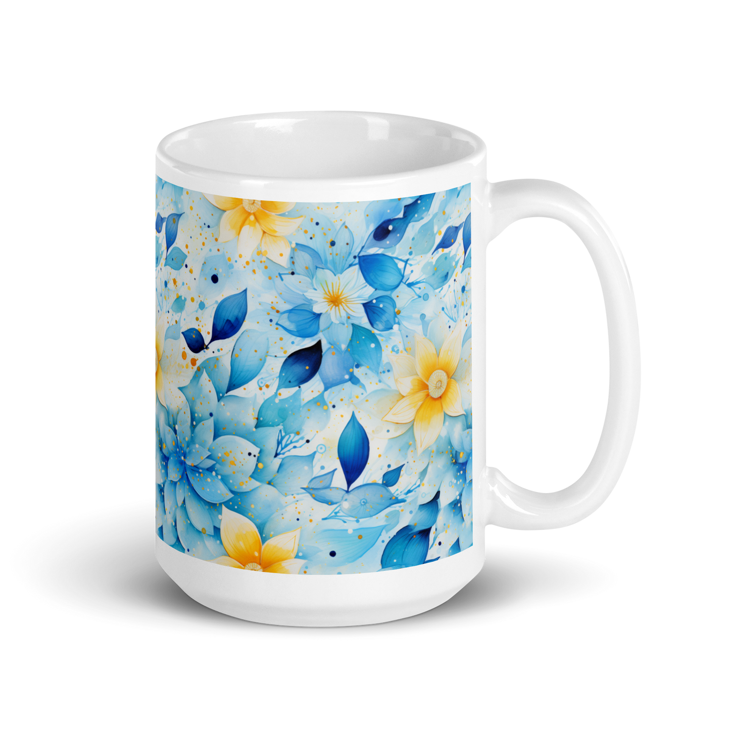 Whimsical Blossoms: Floral Coffee Mug - Embrace the Playful Beauty of Flowers